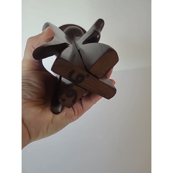 Angel Figurine Interlocking MCM Vintage Brown Halo Puzzle 7" Shelf Decor - Picture 5 of 8